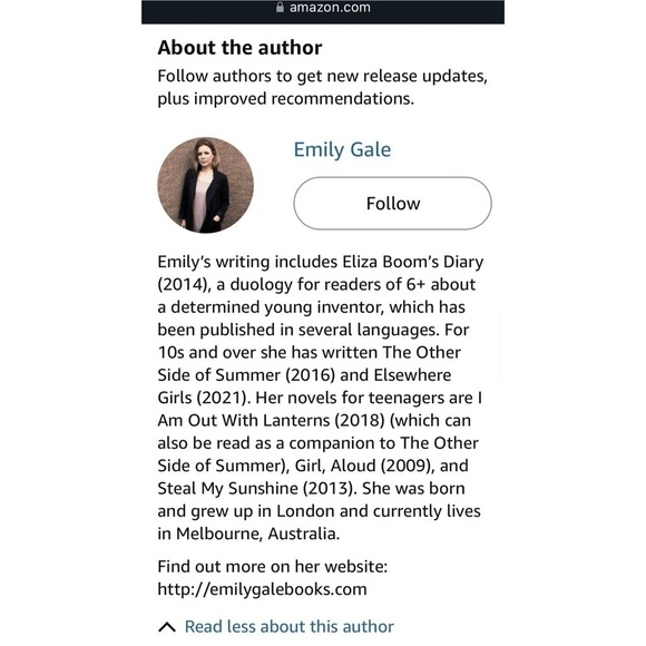 Emily Gale “The Other Side of Summer” Book - Picture 5 of 11